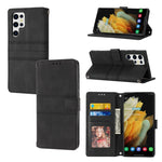 Custodia per telefono in pelle con effetto pelle a righe in rilievo, For Samsung Galaxy S23+ 5G, For Samsung Galaxy S23 Ultra 5G, For Samsung Galaxy A14 5G, For Samsung Galaxy A34 5G