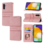 Custodia per telefono in pelle con effetto pelle a righe in rilievo, For Samsung Galaxy S23+ 5G, For Samsung Galaxy S23 Ultra 5G, For Samsung Galaxy A14 5G, For Samsung Galaxy A34 5G