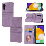 Custodia per telefono in pelle con effetto pelle a righe in rilievo, For Samsung Galaxy S23+ 5G, For Samsung Galaxy S23 Ultra 5G, For Samsung Galaxy A14 5G, For Samsung Galaxy A34 5G