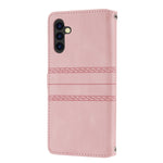 Custodia per telefono in pelle con effetto pelle a righe in rilievo, For Samsung Galaxy A54 5G