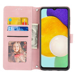 Custodia per telefono in pelle con effetto pelle a righe in rilievo, For Samsung Galaxy A54 5G