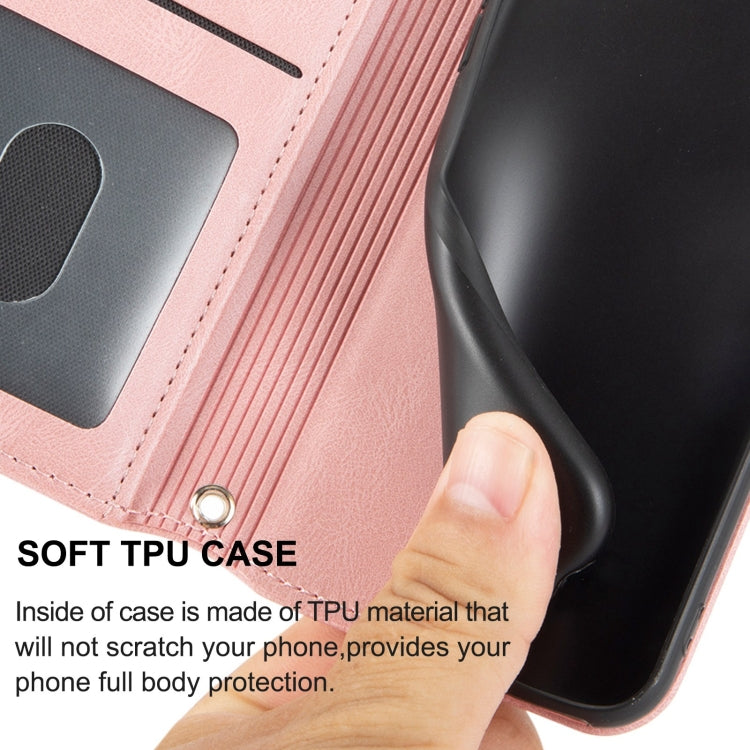 Custodia per telefono in pelle con effetto pelle a righe in rilievo, For Samsung Galaxy A54 5G