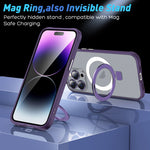 Custodia per telefono con supporto magnetico MagSafe serie Metal Eyes, For iPhone 14, For iPhone 14 Plus, For iPhone 14 Pro, For iPhone 14 Pro Max