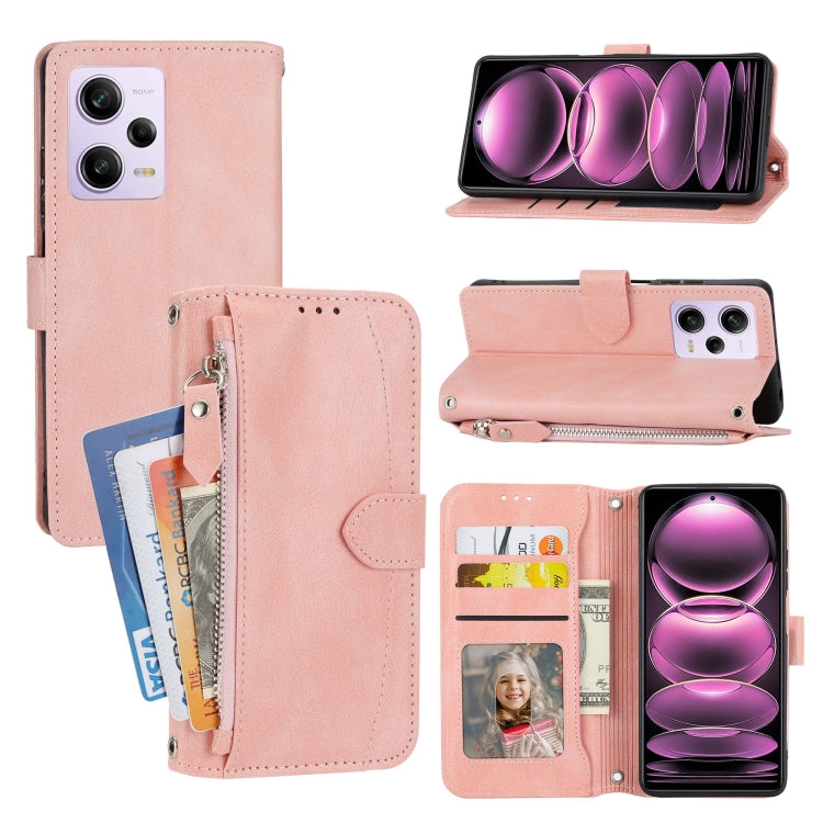 Custodia per cellulare in pelle con cerniera in pelle d'olio, For Redmi Note 12 5G Global, For Redmi Note 12 Pro 5G Global, For Redmi Note 12 Pro+ Global, For Redmi Note 12 4G Global