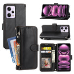 Custodia per cellulare in pelle con cerniera in pelle d'olio, For Redmi Note 12 5G Global, For Redmi Note 12 Pro 5G Global, For Redmi Note 12 Pro+ Global, For Redmi Note 12 4G Global