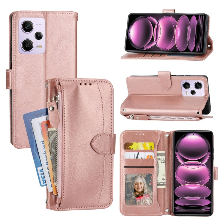 Custodia per cellulare in pelle con cerniera in pelle d'olio, For Redmi Note 12 5G Global, For Redmi Note 12 Pro 5G Global, For Redmi Note 12 Pro+ Global, For Redmi Note 12 4G Global