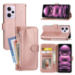 Custodia per cellulare in pelle con cerniera in pelle d'olio, For Redmi Note 12 5G Global, For Redmi Note 12 Pro 5G Global, For Redmi Note 12 Pro+ Global, For Redmi Note 12 4G Global