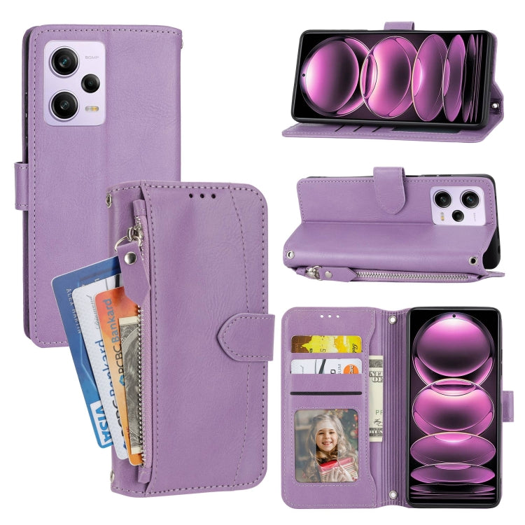 Custodia per cellulare in pelle con cerniera in pelle d'olio, For Redmi Note 12 5G Global, For Redmi Note 12 Pro 5G Global, For Redmi Note 12 Pro+ Global, For Redmi Note 12 4G Global
