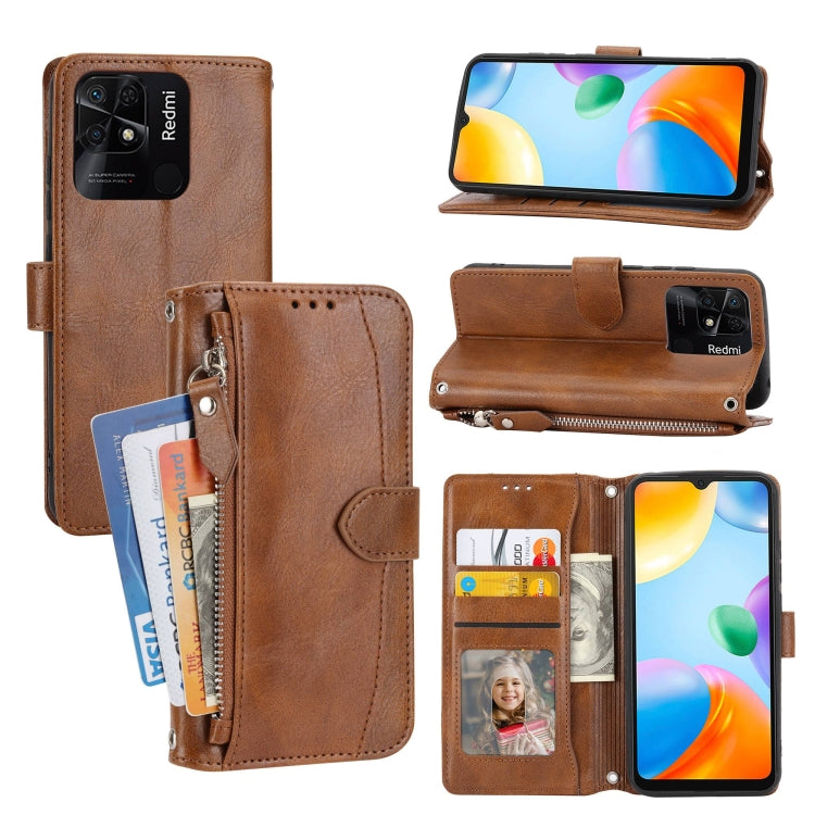 Custodia per cellulare in pelle con cerniera in pelle d'olio, For Xiaomi Redmi 12C, For Samsung Galaxy S23 5G, For Samsung Galaxy S23+ 5G, For Samsung Galaxy S23 Ultra 5G