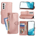 Custodia per cellulare in pelle con cerniera in pelle d'olio, For Xiaomi Redmi 12C, For Samsung Galaxy S23 5G, For Samsung Galaxy S23+ 5G, For Samsung Galaxy S23 Ultra 5G