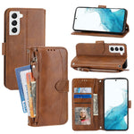 Custodia per cellulare in pelle con cerniera in pelle d'olio, For Xiaomi Redmi 12C, For Samsung Galaxy S23 5G, For Samsung Galaxy S23+ 5G, For Samsung Galaxy S23 Ultra 5G