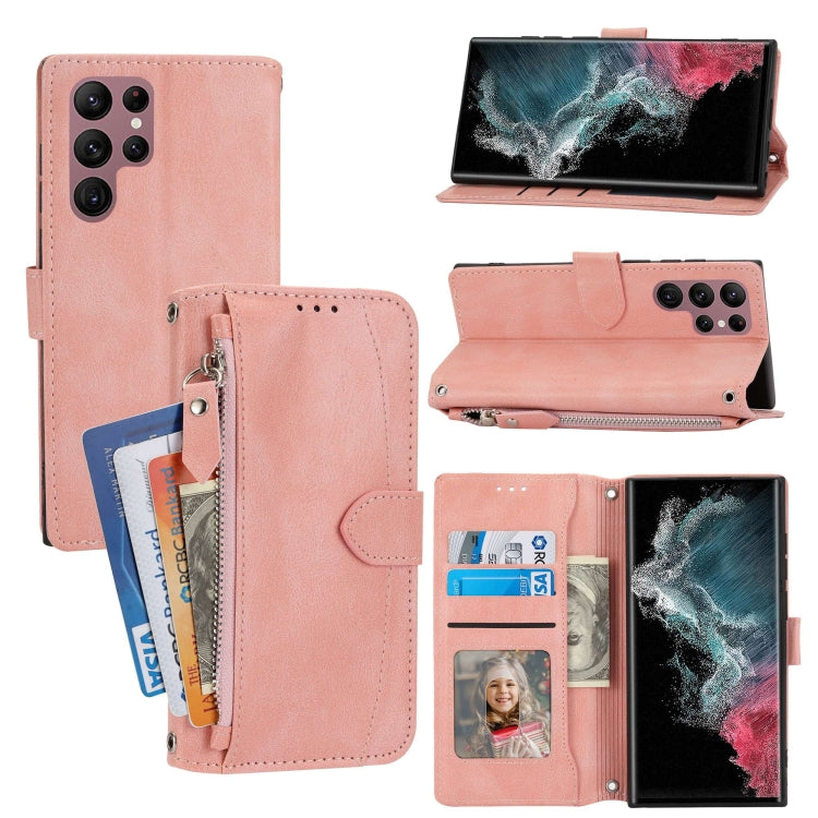 Custodia per cellulare in pelle con cerniera in pelle d'olio, For Xiaomi Redmi 12C, For Samsung Galaxy S23 5G, For Samsung Galaxy S23+ 5G, For Samsung Galaxy S23 Ultra 5G