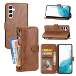 Custodia per cellulare in pelle con cerniera in pelle d'olio, For Samsung Galaxy A14 5G, For Samsung Galaxy A34 5G, For Samsung Galaxy A54 5G