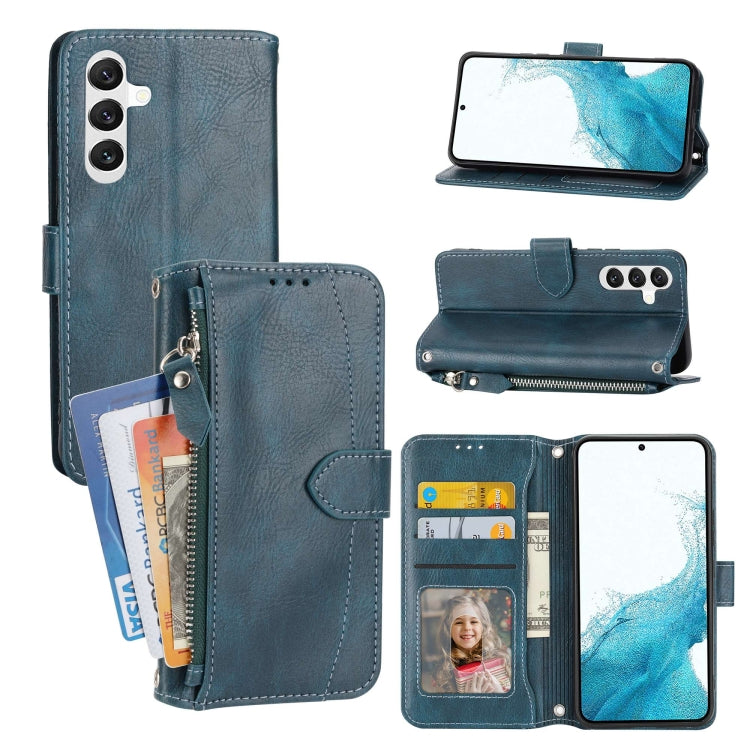Custodia per cellulare in pelle con cerniera in pelle d'olio, For Samsung Galaxy A14 5G, For Samsung Galaxy A34 5G, For Samsung Galaxy A54 5G
