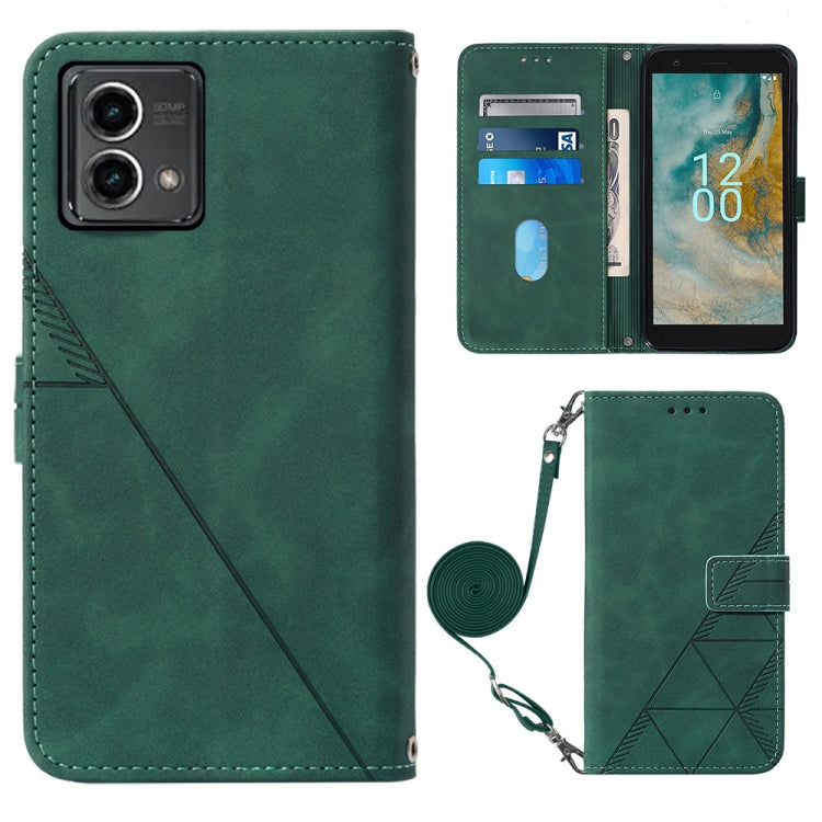 Custodia per cellulare in pelle con flip in rilievo 3D a tracolla, For OnePlus Ace 2 5G / 11R 5G, For Honor Magic5 Pro, For Motorola Moto G Stylus 5G 2023, For Nokia C02 TA-1522