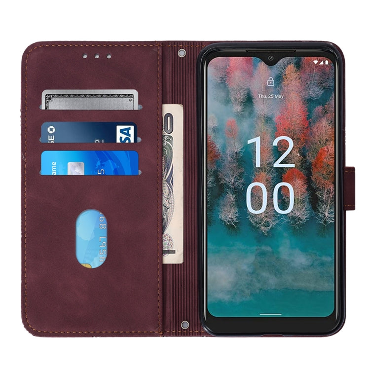 Custodia per cellulare in pelle con flip in rilievo 3D a tracolla, For Nokia C12, For Nokia C22, For Nokia C32 TA-1534, For Nokia G22