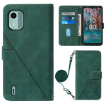 Custodia per cellulare in pelle con flip in rilievo 3D a tracolla, For Nokia C12, For Nokia C22, For Nokia C32 TA-1534, For Nokia G22