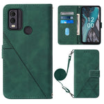 Custodia per cellulare in pelle con flip in rilievo 3D a tracolla, For Nokia C12, For Nokia C22, For Nokia C32 TA-1534, For Nokia G22