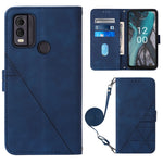 Custodia per cellulare in pelle con flip in rilievo 3D a tracolla, For Nokia C12, For Nokia C22, For Nokia C32 TA-1534, For Nokia G22