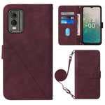 Custodia per cellulare in pelle con flip in rilievo 3D a tracolla, For Nokia C12, For Nokia C22, For Nokia C32 TA-1534, For Nokia G22