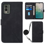 Custodia per cellulare in pelle con flip in rilievo 3D a tracolla, For Nokia C12, For Nokia C22, For Nokia C32 TA-1534, For Nokia G22
