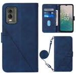 Custodia per cellulare in pelle con flip in rilievo 3D a tracolla, For Nokia C12, For Nokia C22, For Nokia C32 TA-1534, For Nokia G22