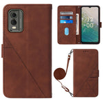 Custodia per cellulare in pelle con flip in rilievo 3D a tracolla, For Nokia C12, For Nokia C22, For Nokia C32 TA-1534, For Nokia G22