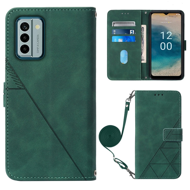 Custodia per cellulare in pelle con flip in rilievo 3D a tracolla, For Nokia C12, For Nokia C22, For Nokia C32 TA-1534, For Nokia G22