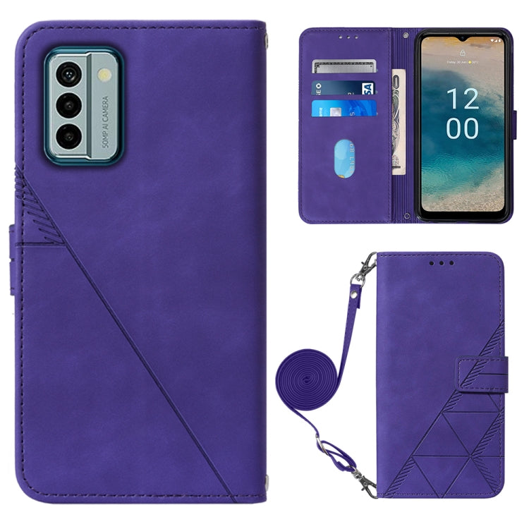 Custodia per cellulare in pelle con flip in rilievo 3D a tracolla, For Nokia C12, For Nokia C22, For Nokia C32 TA-1534, For Nokia G22