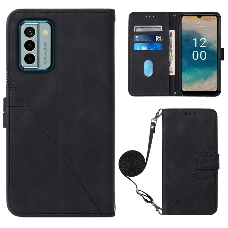 Custodia per cellulare in pelle con flip in rilievo 3D a tracolla, For Nokia C12, For Nokia C22, For Nokia C32 TA-1534, For Nokia G22