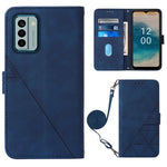 Custodia per cellulare in pelle con flip in rilievo 3D a tracolla, For Nokia C12, For Nokia C22, For Nokia C32 TA-1534, For Nokia G22