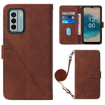 Custodia per cellulare in pelle con flip in rilievo 3D a tracolla, For Nokia C12, For Nokia C22, For Nokia C32 TA-1534, For Nokia G22