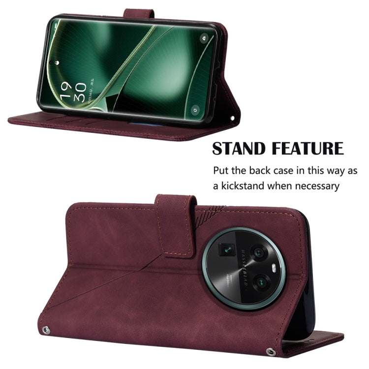 Custodia per cellulare in pelle con flip in rilievo 3D a tracolla, For OPPO Find X6, For OPPO Find X6 Pro, For OPPO Reno8 T 5G / A1 Pro 5G Global, For Realme 10 4G