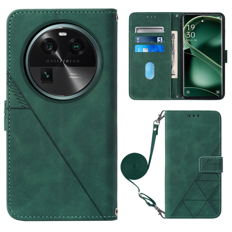 Custodia per cellulare in pelle con flip in rilievo 3D a tracolla, For OPPO Find X6, For OPPO Find X6 Pro, For OPPO Reno8 T 5G / A1 Pro 5G Global, For Realme 10 4G