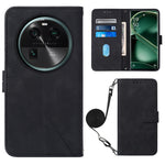 Custodia per cellulare in pelle con flip in rilievo 3D a tracolla, For OPPO Find X6, For OPPO Find X6 Pro, For OPPO Reno8 T 5G / A1 Pro 5G Global, For Realme 10 4G
