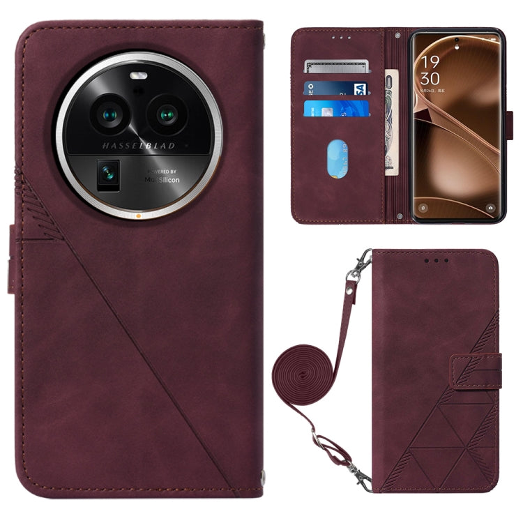 Custodia per cellulare in pelle con flip in rilievo 3D a tracolla, For OPPO Find X6, For OPPO Find X6 Pro, For OPPO Reno8 T 5G / A1 Pro 5G Global, For Realme 10 4G