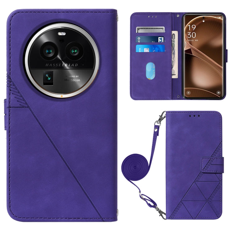 Custodia per cellulare in pelle con flip in rilievo 3D a tracolla, For OPPO Find X6, For OPPO Find X6 Pro, For OPPO Reno8 T 5G / A1 Pro 5G Global, For Realme 10 4G