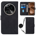 Custodia per cellulare in pelle con flip in rilievo 3D a tracolla, For OPPO Find X6, For OPPO Find X6 Pro, For OPPO Reno8 T 5G / A1 Pro 5G Global, For Realme 10 4G