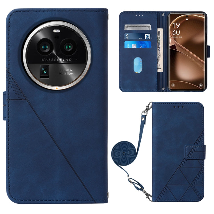 Custodia per cellulare in pelle con flip in rilievo 3D a tracolla, For OPPO Find X6, For OPPO Find X6 Pro, For OPPO Reno8 T 5G / A1 Pro 5G Global, For Realme 10 4G