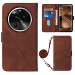 Custodia per cellulare in pelle con flip in rilievo 3D a tracolla, For OPPO Find X6, For OPPO Find X6 Pro, For OPPO Reno8 T 5G / A1 Pro 5G Global, For Realme 10 4G