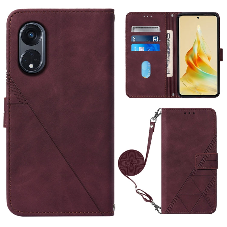 Custodia per cellulare in pelle con flip in rilievo 3D a tracolla, For OPPO Find X6, For OPPO Find X6 Pro, For OPPO Reno8 T 5G / A1 Pro 5G Global, For Realme 10 4G