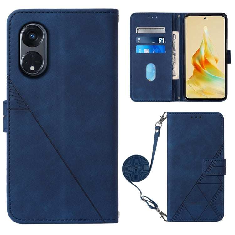 Custodia per cellulare in pelle con flip in rilievo 3D a tracolla, For OPPO Find X6, For OPPO Find X6 Pro, For OPPO Reno8 T 5G / A1 Pro 5G Global, For Realme 10 4G