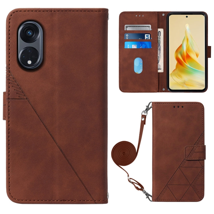 Custodia per cellulare in pelle con flip in rilievo 3D a tracolla, For OPPO Find X6, For OPPO Find X6 Pro, For OPPO Reno8 T 5G / A1 Pro 5G Global, For Realme 10 4G