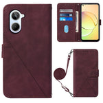 Custodia per cellulare in pelle con flip in rilievo 3D a tracolla, For OPPO Find X6, For OPPO Find X6 Pro, For OPPO Reno8 T 5G / A1 Pro 5G Global, For Realme 10 4G