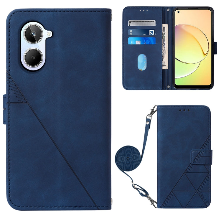 Custodia per cellulare in pelle con flip in rilievo 3D a tracolla, For OPPO Find X6, For OPPO Find X6 Pro, For OPPO Reno8 T 5G / A1 Pro 5G Global, For Realme 10 4G