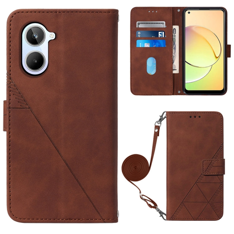 Custodia per cellulare in pelle con flip in rilievo 3D a tracolla, For OPPO Find X6, For OPPO Find X6 Pro, For OPPO Reno8 T 5G / A1 Pro 5G Global, For Realme 10 4G