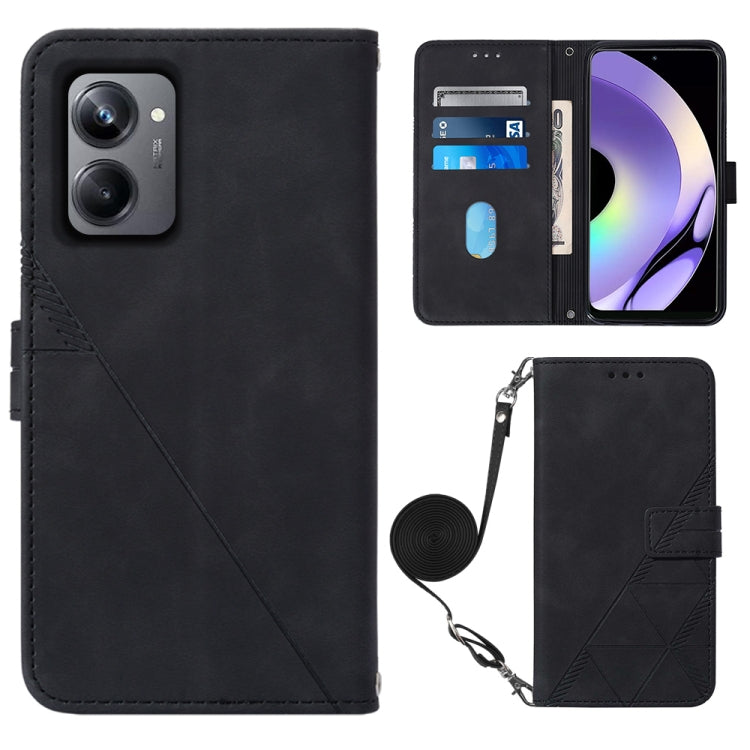 Custodia per cellulare in pelle con flip in rilievo 3D a tracolla, For Realme 10 Pro 5G, For Realme 10 Pro+ 5G, For Realme C55, For Realme GT Neo 5  5G / GT 3