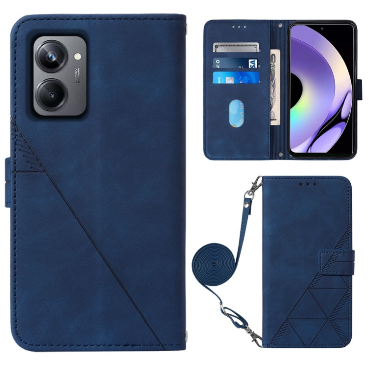Custodia per cellulare in pelle con flip in rilievo 3D a tracolla, For Realme 10 Pro 5G, For Realme 10 Pro+ 5G, For Realme C55, For Realme GT Neo 5  5G / GT 3