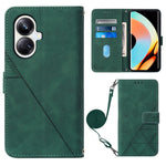 Custodia per cellulare in pelle con flip in rilievo 3D a tracolla, For Realme 10 Pro 5G, For Realme 10 Pro+ 5G, For Realme C55, For Realme GT Neo 5  5G / GT 3