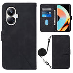 Custodia per cellulare in pelle con flip in rilievo 3D a tracolla, For Realme 10 Pro 5G, For Realme 10 Pro+ 5G, For Realme C55, For Realme GT Neo 5  5G / GT 3